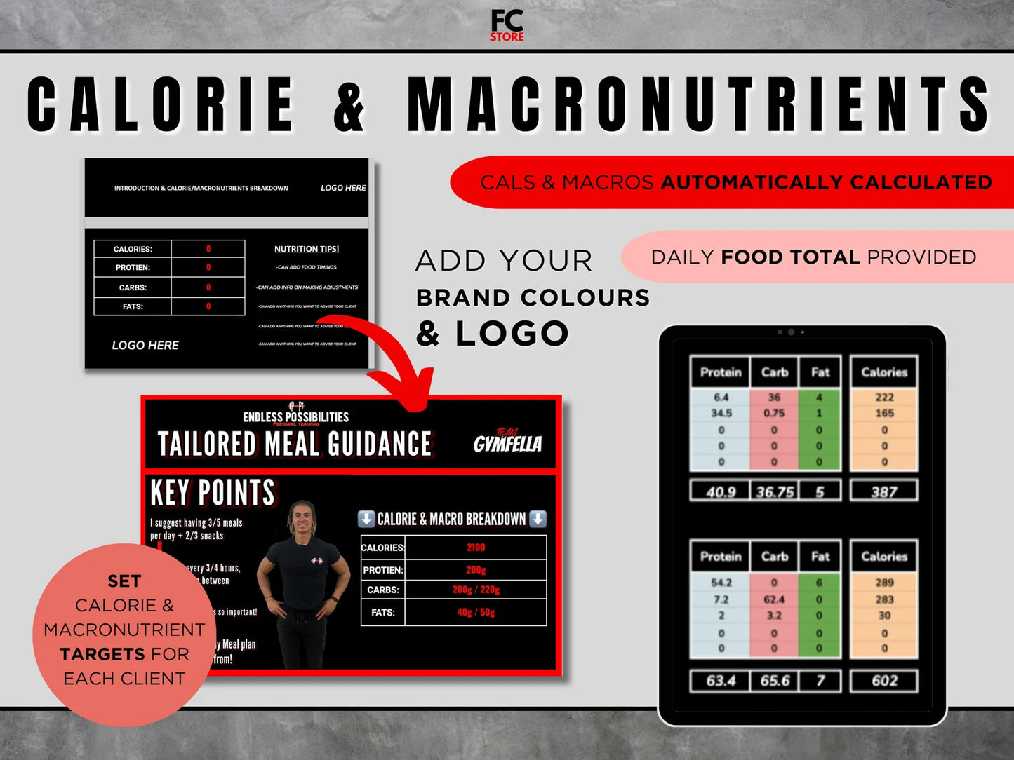 Trackers/modèles d'entraînement et de nutrition pour les entraîneurs personnels et les entraîneurs de fitness en ligne !